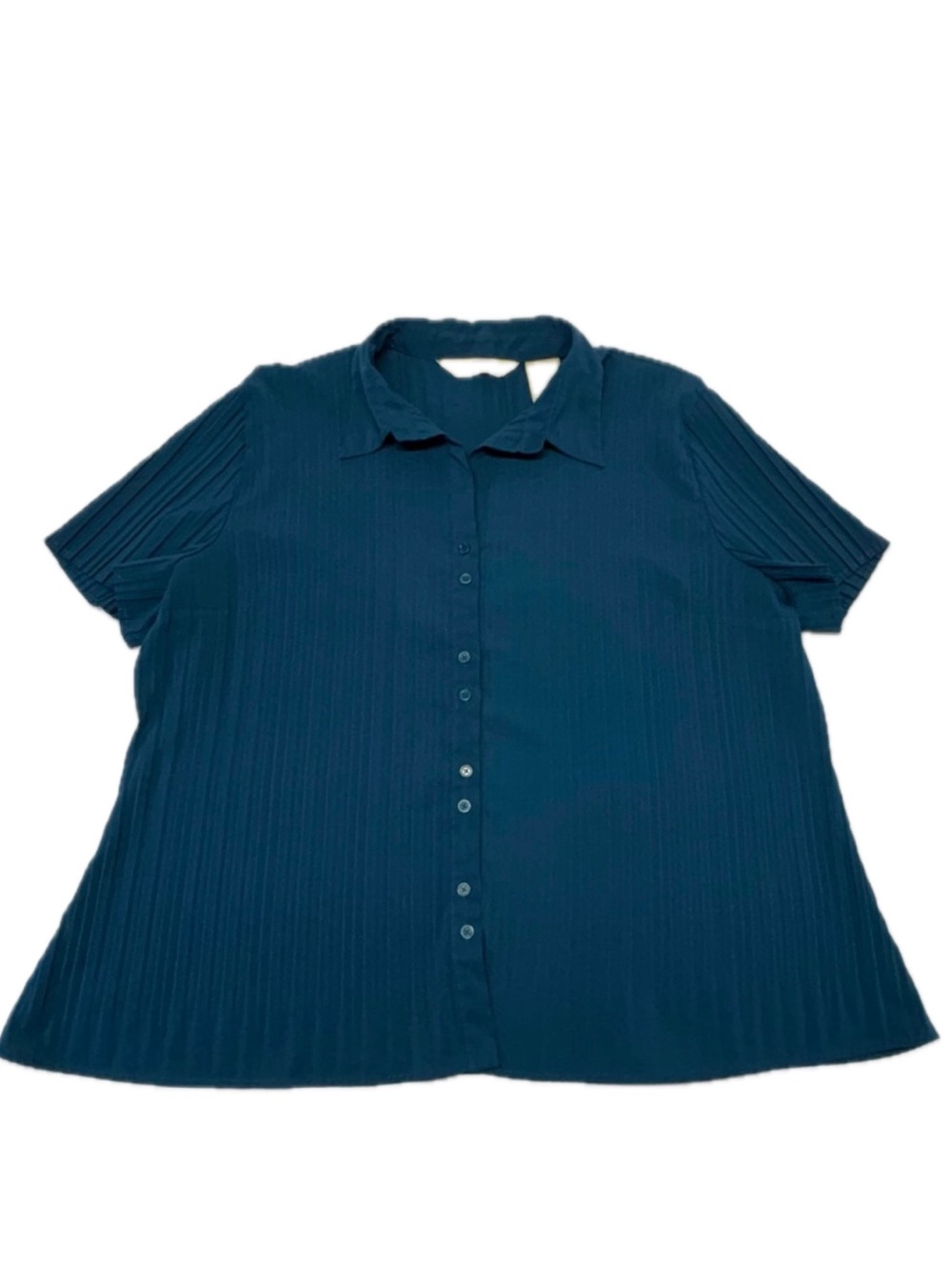 VINTAGE Penmans Teal Textured Pleated Top - Size XL - EUC